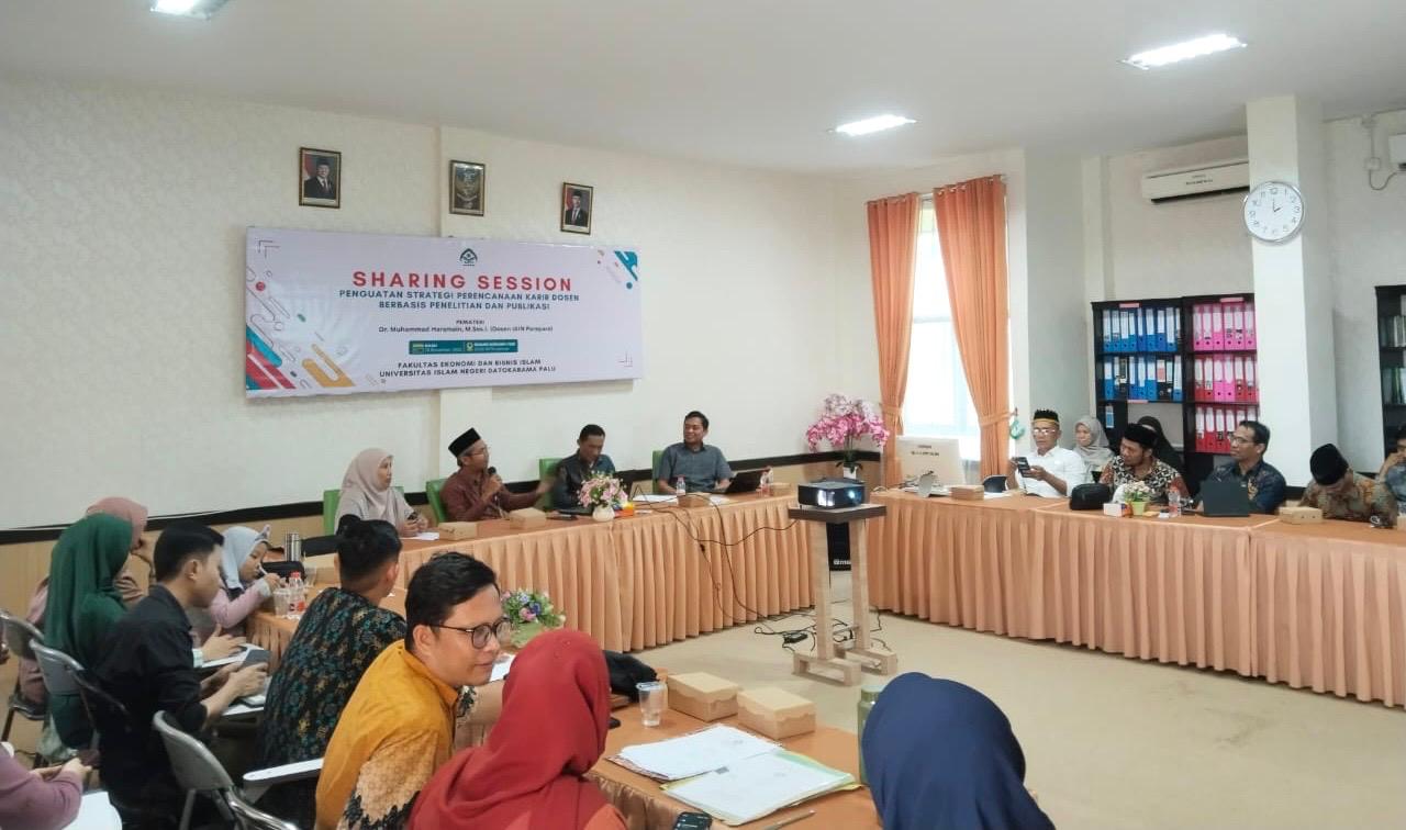 FEBI UIN Datokarama Palu Gelar Sharing Session Penguatan Strategi Pengembangan Karir Dosen Berbasis Penelitian dan Publikasi